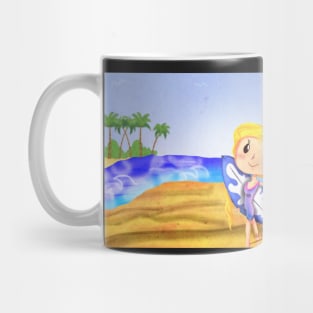 Summer Holidays let's go surfing Mug